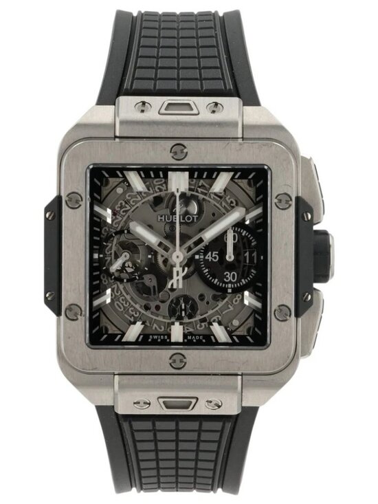 Hublot Accessories - Hublot Square Bang Skeleton Dial Titanium 42mm Automatic Mens 821.NX.0170.RX